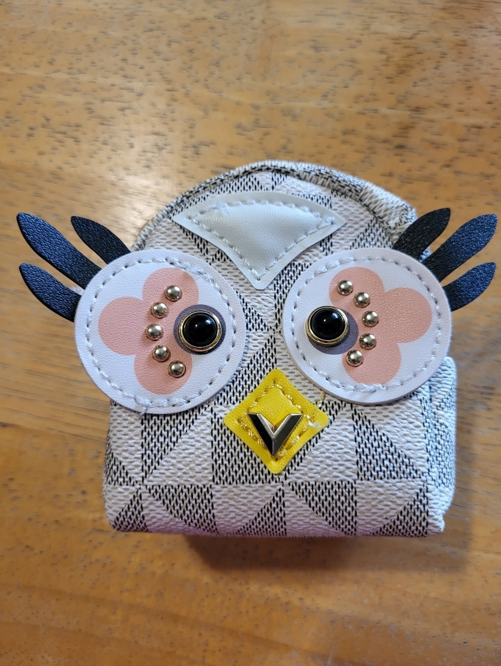 Owl Coin Purse - Pink & Yellow Accent